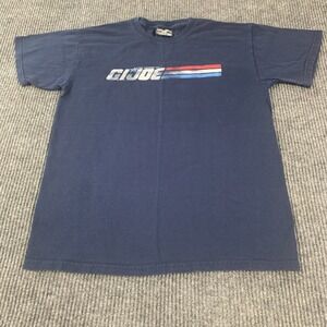 VTG Steve Barrys T Shirt Mens Medium Blue GI Joe Y2K‎ Cotton Short Sleeve Promo
